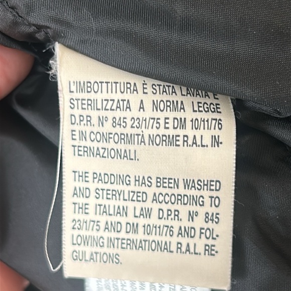 Vintage Armani Jeans by Giorgio Armani Puffer Jacket Collared Black Men's Sz 40 - Picture 6 of 17